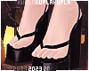 $K Black Heel Sandals