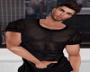 Blk Knitted Muscle Shirt