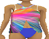 swimsuit rainbow & blue