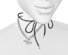 choker + chain necklace