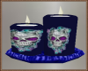 Blue Skull Candles