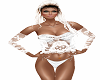 White Crop Top Suit