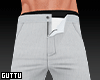 White Open Pants
