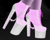 baby pink spike boots