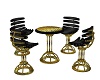 GoldBlack Chair Set