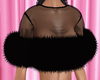 J*Black Sheer Furry Top*