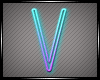 Neon Letter V