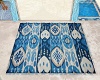 Blue cream rug