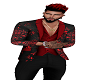 Red Gothic floral suit
