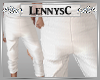 *L* White Long Shorts