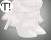 T! White Long Fur Boots