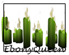 Green Roll Candles 