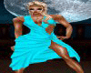 Pale Blue Satin Dress