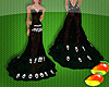 Gown - Black Lace Pearls