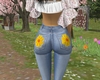 Spring Flowery Jeans