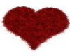 Red Heart Fur Rug