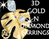 3DGOLD N DIAMOND EARRING