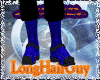 LHG snakeskin boots blue