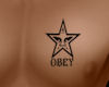 *J* Male Chest Obey Tat