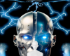 Robotic man background