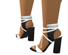 Black/white heels