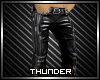 Flamed Leather Pants