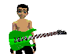 Green metal guitar