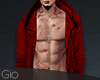 [G] Red Open Hoodie