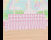 pink plaid couch