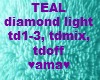 teal diamond light