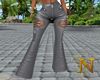 Gray Leather Pants