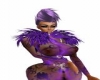 purple feather shrug