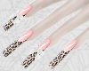 coquette leopard nails