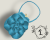 L. Floral purse blue