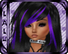 ~L~ Blk/Purple Rita Hair