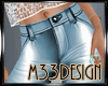 [M33]blue leather jeans