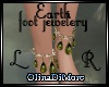 (OD) Earth foot jew. L/R