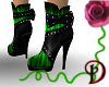 [D] Green Black Heels