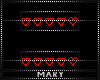 *M* Hearts RED 1+2 Badge