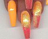 Orange Yellow Nails