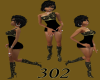 302 blk &gold bp dress