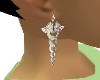 Silver Caduceus Earrings