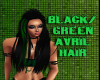 Blk/Green Avril Hair