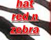 HAT RED N ZEBRA
