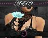 [AE09]Goth collar turqui