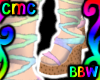 CMC* Pastel Wedge Heels