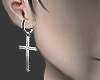 Iced cross earrings