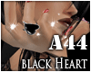 [A44]Black Heart ring r.