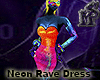 Neon Rave Dress Femme