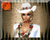 Cowgirl white suede hat